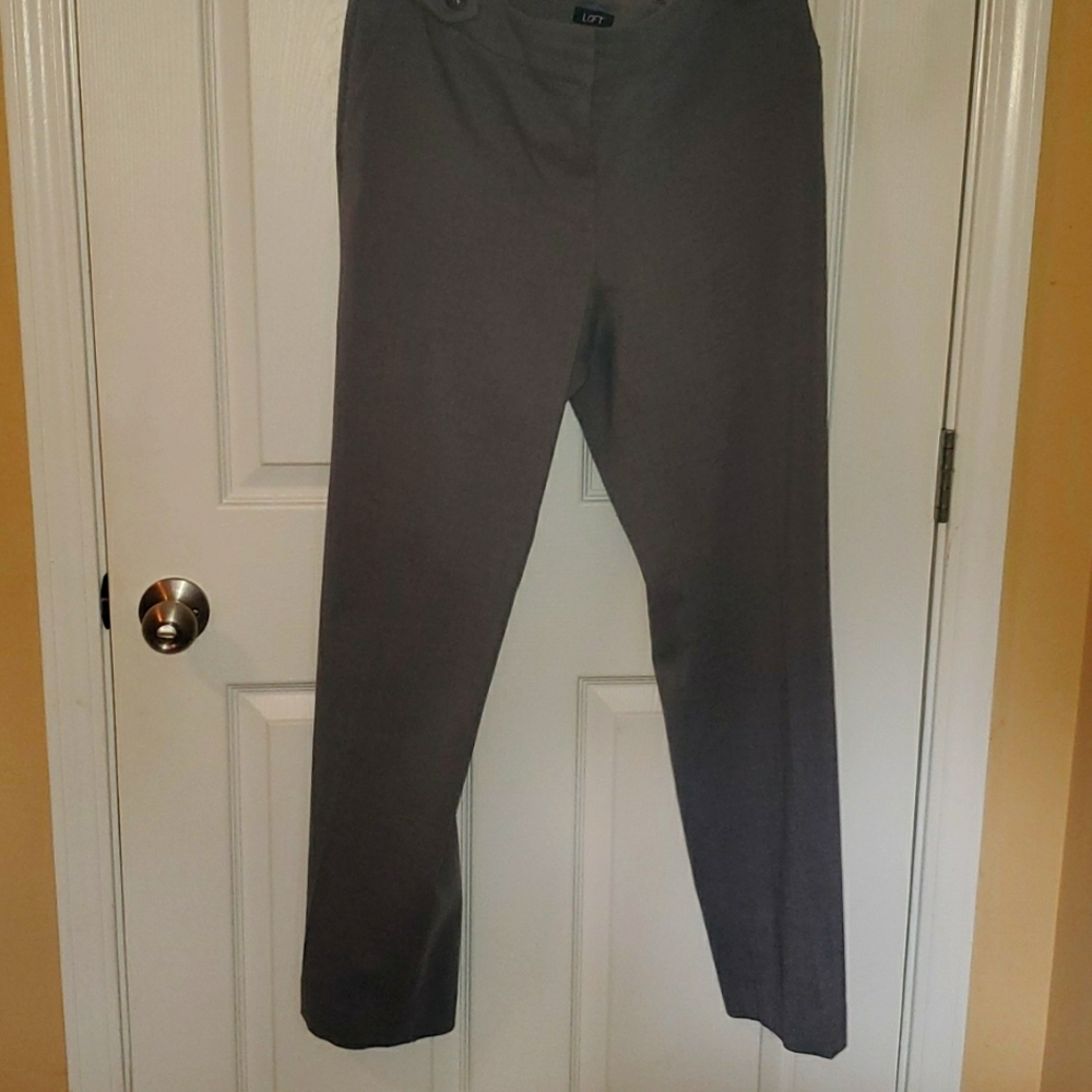 LOFT PANTS Marisa Trouser Gray SIZE 12